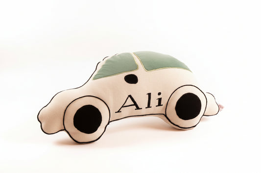 Car cushion with embroidery name