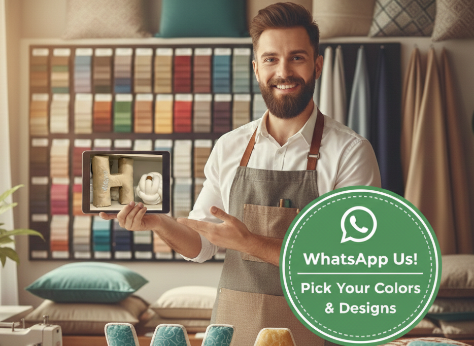 Letter + knot pillow