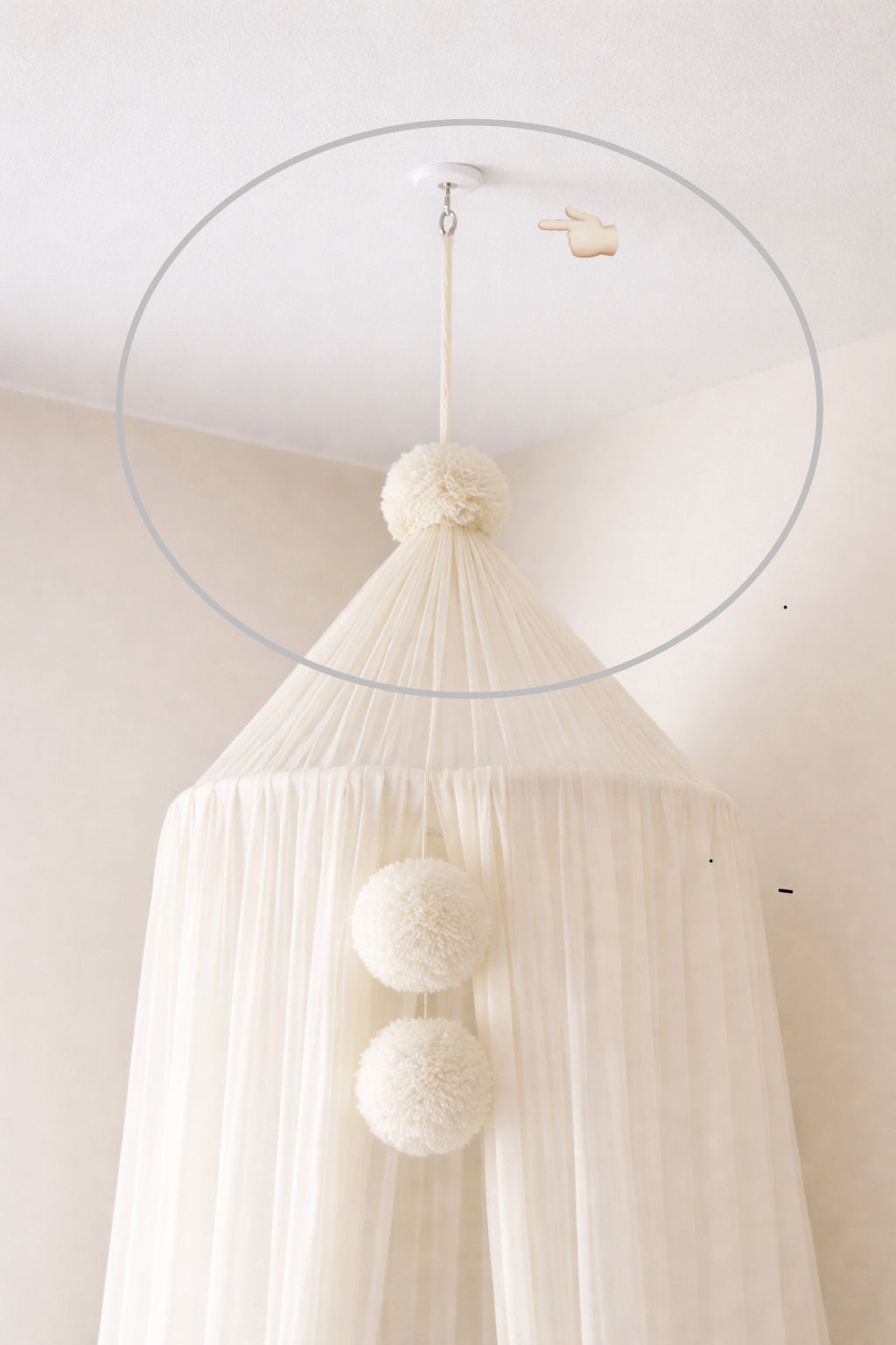 hanging tulle