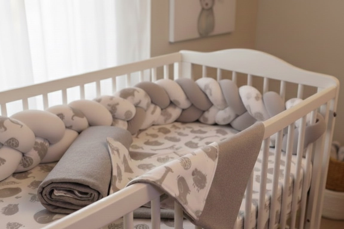 Bumper + bed sheet +blanket