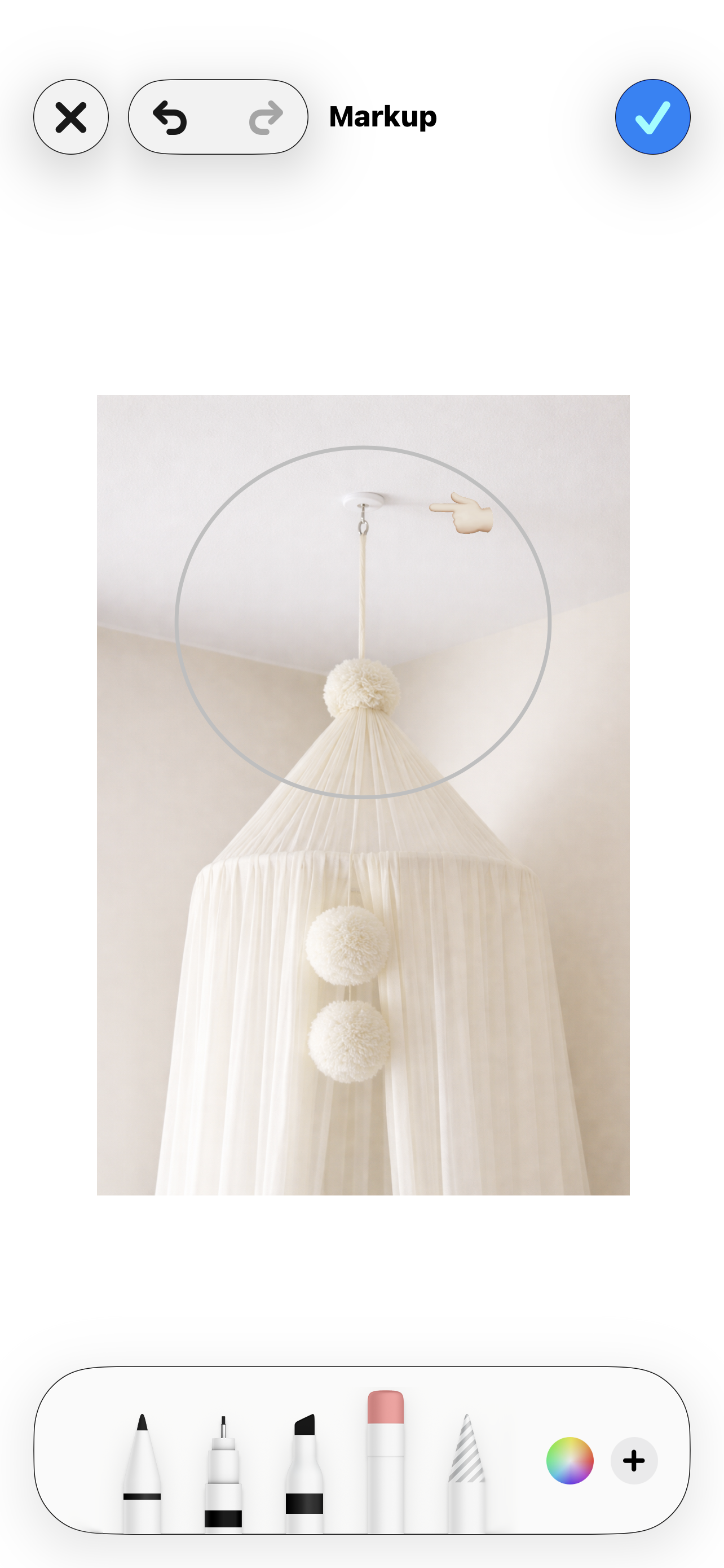 hanging tulle